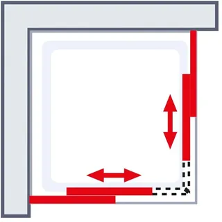 75-90 x 75-90 x 180 cm alpinweiß D19440450