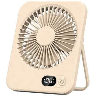 Coonoor Mini USB-Ventilator Mini USB-Ventilator, Einstellbar Tragbarer LED Anzeige Fan, für Büro, Zuhause, Schlafzimmer, Bibliothek, Reise,Wohnheim, Küche