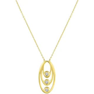 Fascination by Ellen K. Halskette 375/- Gold Zirkonia weiß 45cm Damen