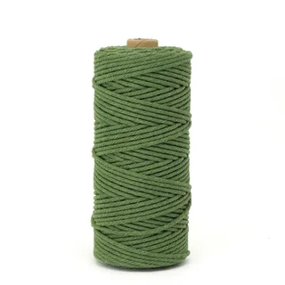 Makramee Garn 3mm | Premium Makramee Garn| Garn Makramee 100m/200m | Baumwollkordel | Premium Makramee Garn Für DIY Handwerk Stricken (Avocadogrün,200M)
