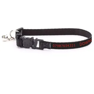 Katzenhalsband, personalisierbar, mit Telefon, Adresse, Namen und jedem Text, personalisierbares Identitäts-Halsband für Kätzchen