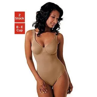 Nuance T-Shirt-Body Damen nougat+weiß Gr.95