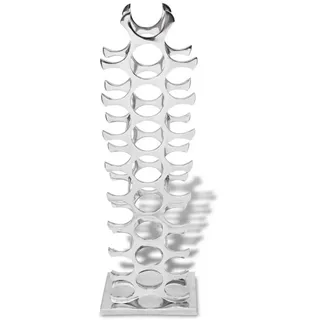 vidaXL Weinregal Aluminium 27 x 27 x 90 cm Silber