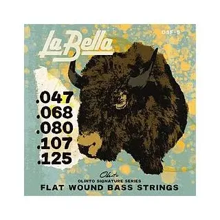 LA BELLA OSF5 Olinto Signature Flatwound Bassgitarrensaiten - .047-.125 Standard 5-Saiten