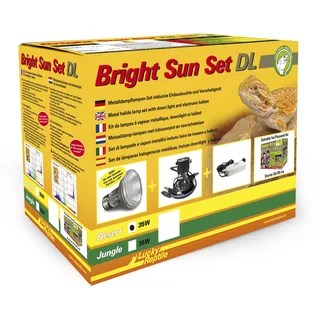 Lucky Reptile Bright Sun Set DL Desert - 35 W Metalldampflampe inklusive Einbauleuchte & Vorschaltgerät - Reptilien Lampe mit sonnenähnlichem Lichtspektrum - Terrarium Zubehör - UV-Set in weiß