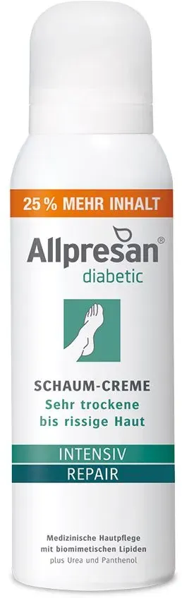 Allpresan Diabetic Schaum-Creme INTENSIV + REPAIR mit Urea 125ml