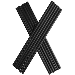 Trinkhalme, Kunststoff Mehrweg (6x200mm) - schwarz (135 Stk.)