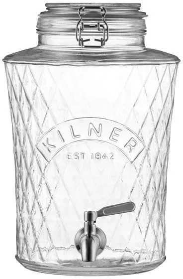 Kilner Getränkespender DIAMOND - Glas - Edelstahl Zapfhahn - 5 l