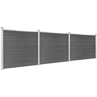 Sichtschutzzaun Element Set 526 x 146 cm schwarz