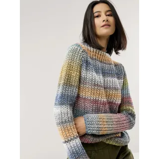 Walbusch Damen Grobstrick-Pullover Farbverlauf Gruen gemustert