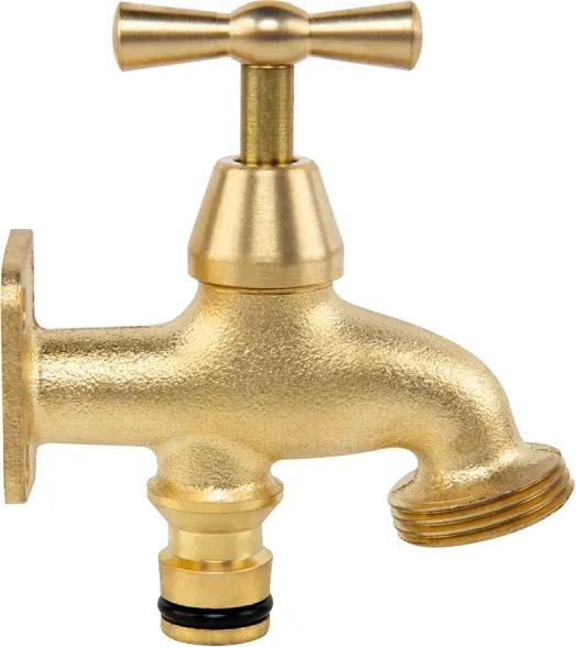 Gartenwasserhahn mit Kugelventil Messing Wandmontage Wasseranschluss AG 3/4" BR-KST34