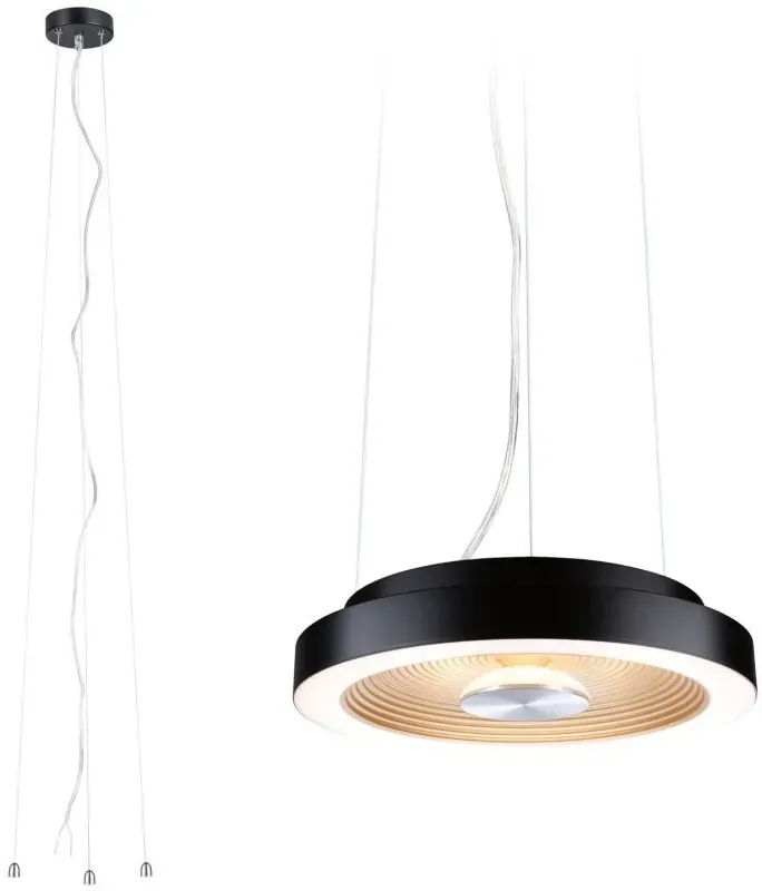 Paulmann 5313 LED Deckenleuchte Volea 3000K 950lm 230V 3,5W / 13W dimmbar Schwarz/Gold/Silber