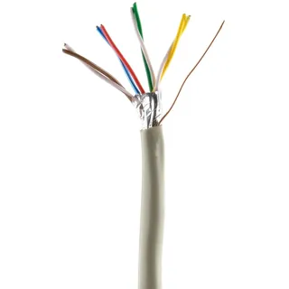 Telefonkabel 4x2x0,6mm J-Y(ST) Y 25m rund für Unterputzmontage, Fernmelde-Installationsleitung 8-adrig