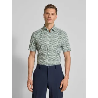 Slim Fit Business-Hemd mit Knopfleiste, Gruen, 37/38