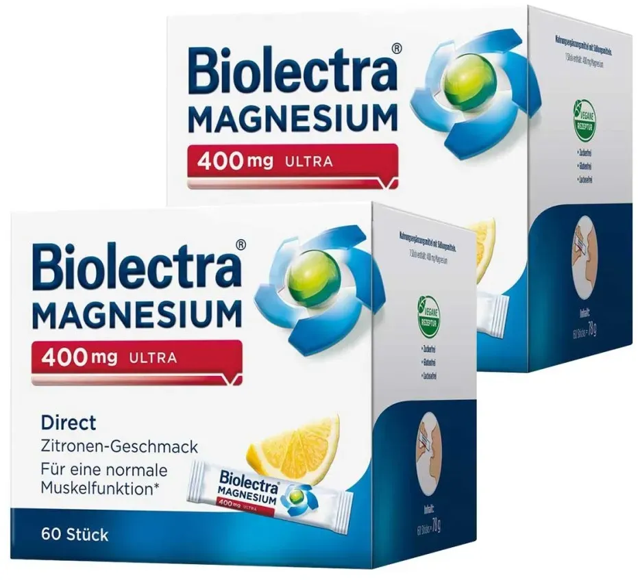 Magnesium Biolectra 400 mg Ultra Direct Zitrone