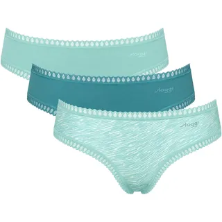 SLOGGI GO Crush Hipster Briefs Blau/Türkis Baumwolle, XX-Large Damen