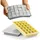 Silikon 24er Eiswürfelform Silikon Eiswürfelform Ice Cube Tray lebensmittelecht Ice Tray Grau Grau Gelb
