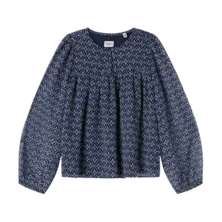 Pepe Jeans für Mädchen. PG301706 Bluse Amelia navy (14años= 164cm), Lässig, Polyester, Langarm, Marine, Kinderbekleidung