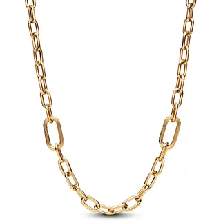 Pandora ME Gliederhalskette mit kleinen Gliedern aus Sterling Silber mit 14 Karat vergoldete Metalllegierung, Kompatibel ME Collection, 50cm, 369685C00-50