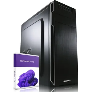 ipConfigure GREED® Multimedia PC mit Intel Core 12th Gen - Schneller Rechner + Computer für Büro & Home mit 4,3 GHZ, 16GB RAM 240GB SSD + 1TB HDD - DVD+RW - USB3.0 - WLAN, inkl. Win11...