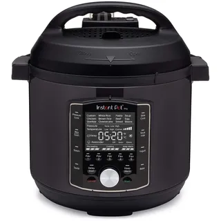 Paderno Instant Pot Pro 10-in-1-Elektro-Multikocher 1200 W, 5,7 L – Schnellkochtopf, Schongarer, Reiskocher, Dampfgarer, Sautierpfanne, Sterilisator, Joghurtbereiter, Sous Vide Gerät – Schwarzer Edelstahl