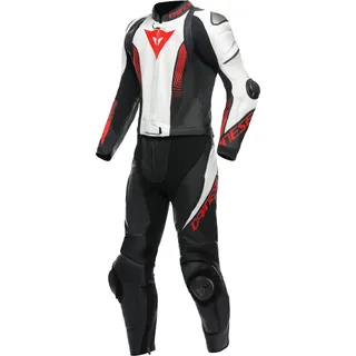Dainese Laguna Seca 5, 2tlg. perforiert - Schwarz/Weiß/Rot - 56