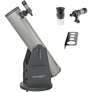 Omegon Dobson Teleskop Advanced X N 203/1200 | Spiegelteleskop für Einsteiger | Große 203mm Öffnung | Präzise Nachführung | Ideal für Deep-Sky und Planeten | Robuste Dobson-Montierung
