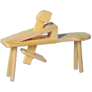 Krippenzubehör Schnitzbank aus Holz, 6 cm, handgefertigt, Deko