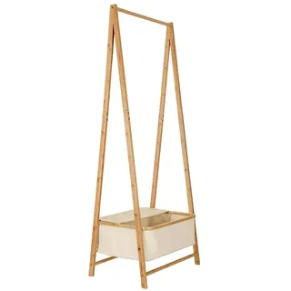 Lumaland Kleiderständer aus Bambus 159 x 60 x 45 cm Beige