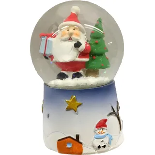 Schneekugel Weihnachtsmann mit Geschenke Steinharz Weihnachten Glas günstig