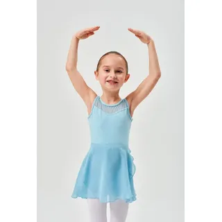 tanzmuster Wickelrock Ballettrock Emma zum Binden fürs Kinder Ballett blau 92/98