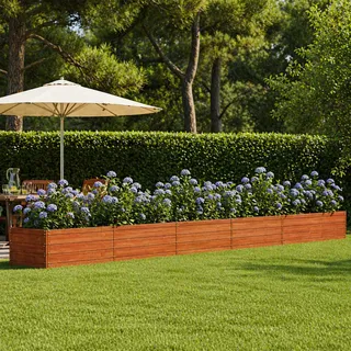 vidaXL Hochbeet Rostig 160 x 40 x 77 cm Cortenstahl
