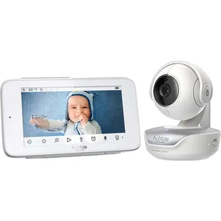 HUBBLE CONNECTED Hubble Nursery Pal Deluxe Video Babyphone - bis zu 300m, 2-Wege-Kommunikation - Weiß