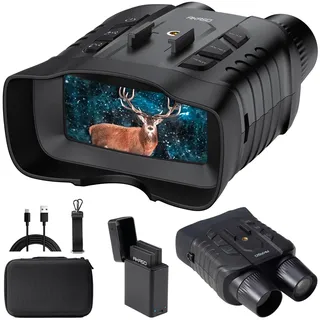 AKASO Seemor-200 Nachtsichtgerät - 4K Vollfarb-Nachtsichtfernglas für Erwachsene, App-fähiges Foto- und Videospeichern, AI-ISP 1000M, 16x Digitalzoom für Camping, Jagd & Sicherheit
