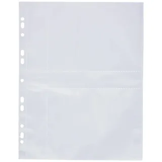 Veloflex 5347500 - Fotohüllen DIN A4, Fotosichthüllen, Sammel-Hüllen, für 4 Fotos in Größe 13 x 18 cm quer, 5 Stück