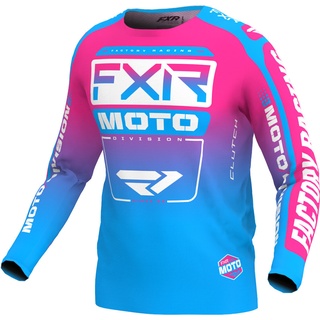 FXR Clutch 2024 Kinder Motocross Jersey, schwarz-pink, Größe M