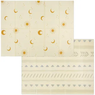 Relaxdays Spielmatte, Faltbare Kindermatte, schadstofffrei, 200 x 150 cm, XPE-Schaumstoffmatte, Krabbelmatte Baby, bunt