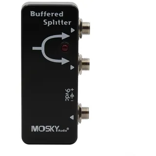 Buffered Splitter Gitarrenpedal Signalteiler für Klaren Kraftvollen Ton Dual-Amp Konfiguration Lange Kabelwege Komplexe Pedalboards Robuste Metallkonstruktion Schwarz