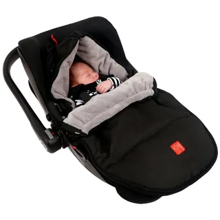Kaiser Fleece-Fußsack Hoody für Babyschalen und Babywannen - Schwarz