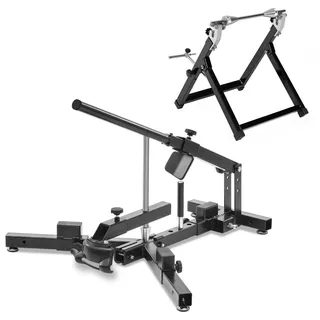 ConStands Reifenmontiergerät 12-21" Set + Wuchtbock für Motorradreifen schwarz