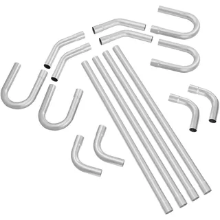Vevor Auspuff-Set 16-teilig DIY Universal Auspuff aus verzinktem Stahl 50,8 mm mit Steckverbindung & großem Auspuffrohr, rostfreies Auspuffrohr für Abgassystem, für Garage Autowerkstatt 4S-Laden