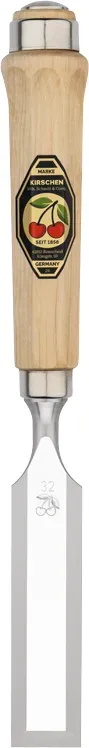 KIRSCHEN Stechbeitel mit Weißbuchenheft 32 mm Achtkantform 1002032 | Gravur möglich