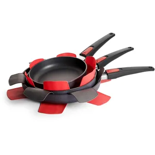 WOLL Pfannenschutz 3er-Set SILICONE – Bunt
