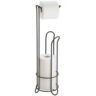 iDesign Classico Klorollenhalter, Toilettenpapierhalter ohne Bohren aus Metall, bronzefarben