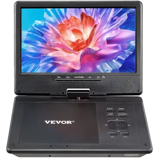 Vevor Tragbarer DVD-Player mit 228 mm HD-Drehbildschirm 4 Stunden Laufzeit