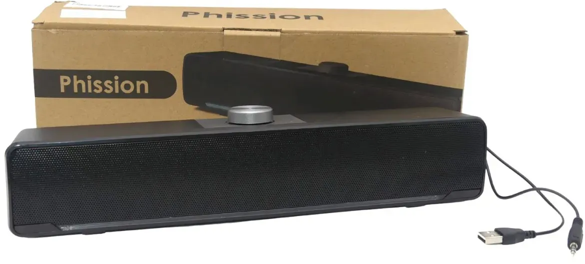 Phision FD0009 Lautsprecher AUX USB Fantastischer Sound Bass Soundbar schwarz