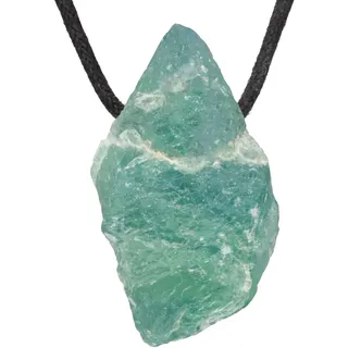 Fluorit, grün Rohsteinanhänger