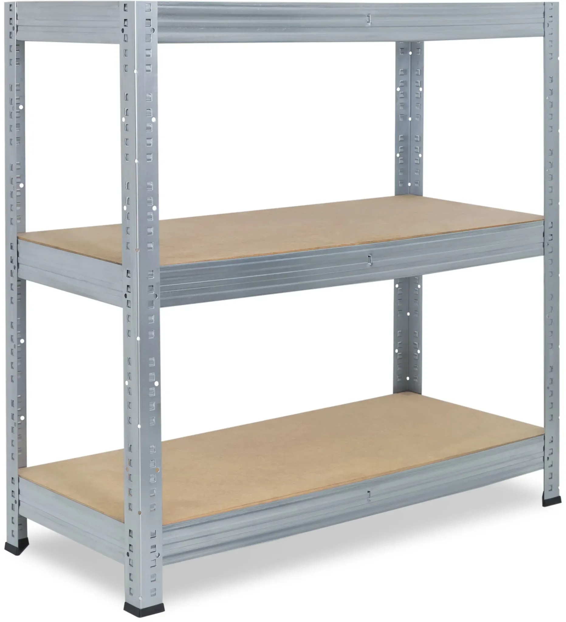 shelfplaza PRO 90x130x50 cm Schwerlastregal in verzinkt mit 3 Böden und 175 kg Traglast pro Boden