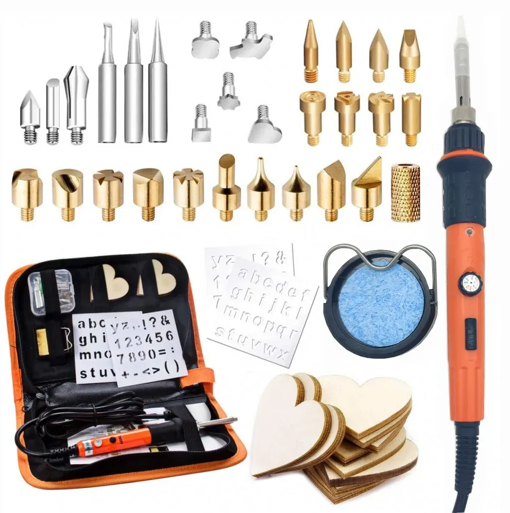 Preciva Brennmaschine Holzbrenner Pyrography Stift Handwerk Werkzeug 60W orange