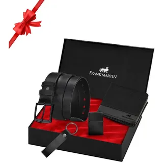 Jungengel Frank Martin Männer Geschenkset Feuerzeug Gürtel Geldbeutel Geschenkbox Anhänger